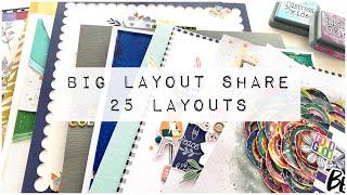 BIG Scrapbook Layout Share | 25 Layouts