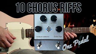 10 Chorus Riffs | Echofix EF-P3 Analog Chorus Vibrato Pedal Demo