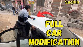 Latest New Trending Car Roof And Car Side Window Black Taping || Car Modification Punjab