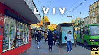 Daily Life in Lviv |  Ukraine 2024 Walking Tour | 4K HDR