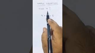  SIMPLE EQUATION || #mathstricks #shortfeed #trick