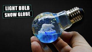 Ocean in a Light Bulb - ICEBERG Diorama - Resin Art