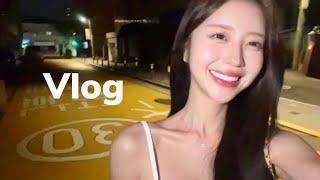 Vlog. 하우스도산, new car  , 초당옥수수라떼, BNHR 성수카페, 카이막, 애쉬브라운 톤다운염색,  도쿄등심, 먹태깡