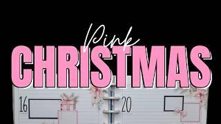 Horizontal Plan With Me | Pink Christmas Vibes | Happy Planner Journal Ideas