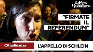 Referendum cittadinanza, l'appello di Schlein per le firme: "Così si rende più sicura una società"