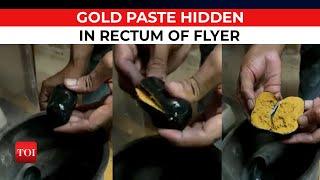 Hyderabad: Flyer caught with gold paste worth 42 lakh concealed in rectum Airport