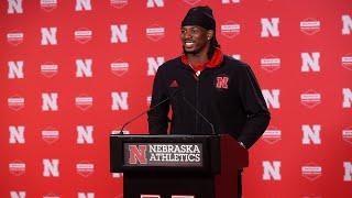 Nebraska's Jahmal Banks press conference after win over Wisconsin