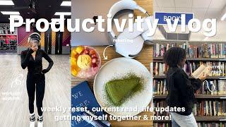 Productivity vlog ️ current read, life updates, workout routine and more