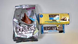 Unboxing Hershey's Kisses (Party Pack), Rounds, and Cookies 'n' Creme Chocolate Bar