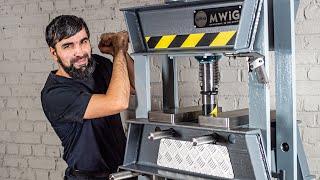 Making The Hydraulic Press - DIY 20 Ton Hydraulic Shop Press from scrap metal