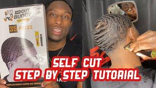 Full Step By Step Selfcut with "The Cut Buddy" Beginners Clipper and Trimmer Kit