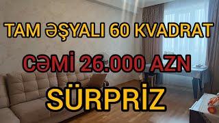 ŞOKCƏMİ 26.000 AZNTAM ƏŞYALI 60 KVADRAT 2 OTAQ EV                               #mulkevalqısatqısı