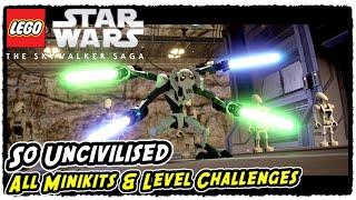 Lego Skywalker Saga So Uncivilised All Minikits and Level Challenges