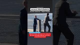 Nachdrehs in New York zu #jurassicworldrebirth zeigen Zora Benett und Martin Krebs im Gespräch!