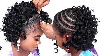 Stunning Curly crochet Braid Hairstyle /  Easy and Stylish Natural Hairstyle  for  simple ladies