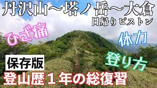 【登山】登山歴１年の総復習！丹沢山-塔ノ岳-大倉の日帰りピストンに挑戦！１年で学んだことをギュッと詰め込みました。