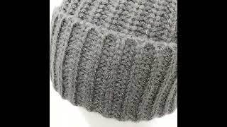 Wholesale Thick Heavyweight Knitted Winter Hats Custom Warm Blank Knit Beanie    #fashion