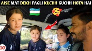  UZBEKISTAN VILLAGE SIDE HITCHHIKING | UZBEKISTAN HITCHHIKING | HITCHHIKING IN UZBEKISTAN