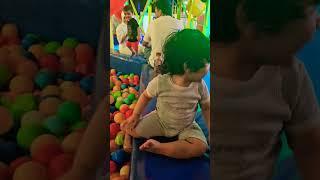 Toddler playing in balls #toddler #hana #baby #safa #fun #kid #kid #dubai