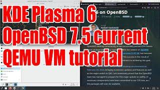 How to install KDE Plasma 6 on OpenBSD 7.5 -current tutorial - September 2024 - 4bece213