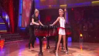 Julianne and Derek Hough performing the Jive