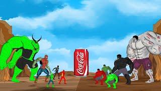 Evolution of HULK vs Evolution of BOSS Spider-Man: Coca-Cola XXL Battle | SUPER HEROES MOVIES