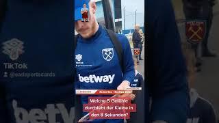 When Declan Rice came back from inside the bus to sign cards. #Shorts #declanrice #pl #whu #westham