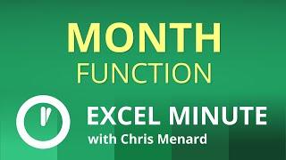 Excel MONTH Function - extract the month from a date | Excel One Minute Quick Reference