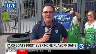 It's the first home playoff game for the Yard Goats!