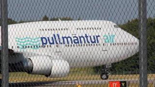 Pullmantur Boeing 747-400 taking off from Malmö Airport - Summer 2013