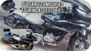 New Pulsar 220 modified luggage carrier saddle stay backrest touring accessories bs6 2024 top box