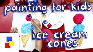 Painting Activity For 2 Year Olds (Ice Cream Cone)