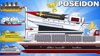 MEGA BOSS: POSEIDONTANIC  vs MEGA TANK - Cartoons about tank/Nina tank cartoon