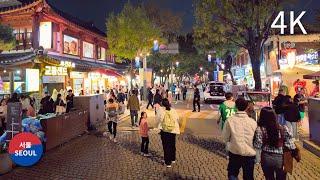 Evening walk around Jeonju Hanok Village, Korea / 전주한옥마을 저녁 산책 l 2024.10