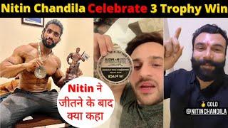 Nitin chandila ने  3 Title जीते हैं Mr.india 2022 में Live आके big announcement + amit panghal