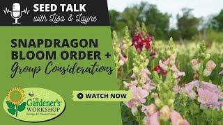 Seed Talk #82 - Snapdragon Bloom Order & Group Considerations