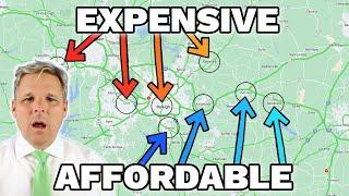 Ranking 24 Cities and Suburbs near Raleigh NC (most Expensive to most Affordable)