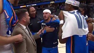 Alex Caruso Surprises with a Bark during Postgame Interview 