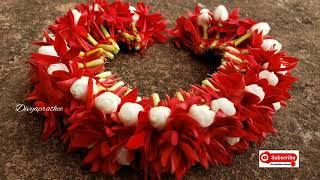 Easy flower mala for god/bridal veni/florist/DIY Garland/flower billai/Gajra flower/idly poo malai