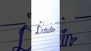 Darwin Cursive Art#calligraphy#name#calligraphymasters#shorts#trending#viralshorts#short#writing