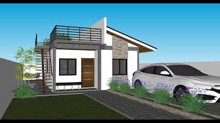 Two Bedroom with Roof Deck House Design | tk.designs