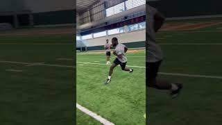 University of Miami WR working Release Drill | Route Surgeon #football #collegefootball #shorts