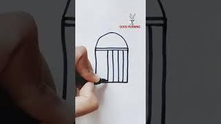Draw Cage  Easy Cage Drawing #shorts #cage #beginnersdrawing #youtubefeed #compuart