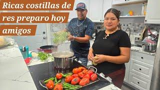 Haremos Costillas de Res en salsa Roja Con Verdolagas