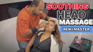 ReikiMaster Giving Soothing Neck & Head Massage To Samita #ASMR # Indianbarber #sensoryoverload