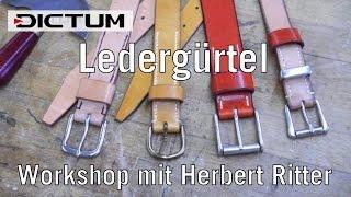 Ledergürtel mit Herbert Ritter - Handwerkskurs - Kursimpressionen aus der DICTUM-Kurswerkstatt