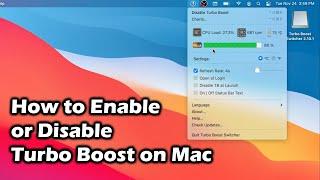 Turbo boost on Mac