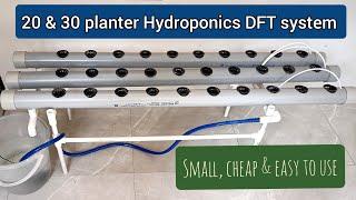 20 & 30 planter Hydroponics DFT system for practice, small cheap compact for home garden