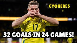 Viktor Gyokeres 4 Goals in Sweden 6-0 v Azerbaijan in Nations League