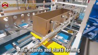 WIN-WIN PACK Automatic Servo Carton Erector: Efficient Vertical Forming for Large Cartons